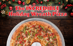 The INCREDIBLE Holiday Wreath Pizza