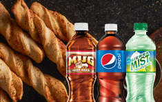 $8.00 6 Garlic Parmesan Twist & 3-20oz Sodas