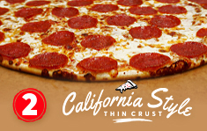 2 Large California Thin Crust